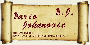 Mario Jokanović vizit kartica